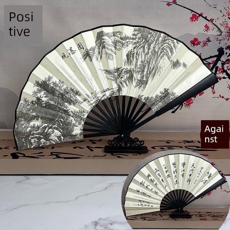 Silk Cloth Fans, Blank Folding Fans, , Custom Drawing and Calligraphy Fans, Men's Chinese Style, Ancient Style, Advertising, Calligraphy Fan, White