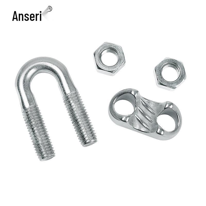 Ansellory 304 Stainless Steel M6 U-Type Wire Rope Clamp