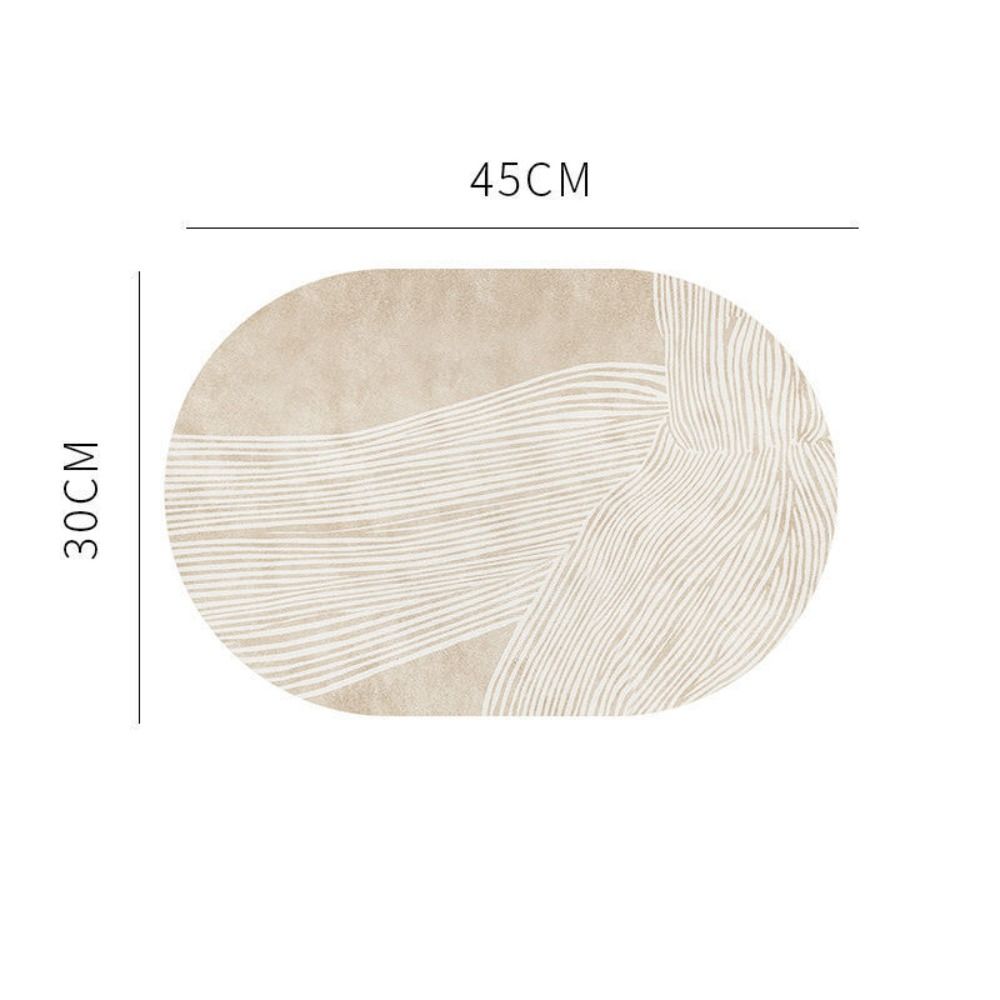 

Waterproof Oval PVC Leather Table Mats High Temperature Resistance Placemat Coasters Cooking Table A