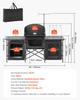 VEVOR Camping Kitchen Table, Outdoor Camp Cooking Table, Aluminum Portable Cook Station with 3 Storage Cupboard, Carrying Bag, Detachable Windscreen