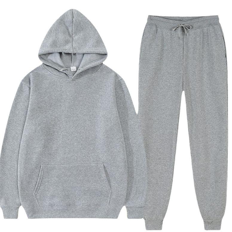 

Мужской спортивный костюм с капюшоном, унисекс, комплект из 2 предметов для бега, длинный рукав, толстовка с капюшоном и спортивные штаны