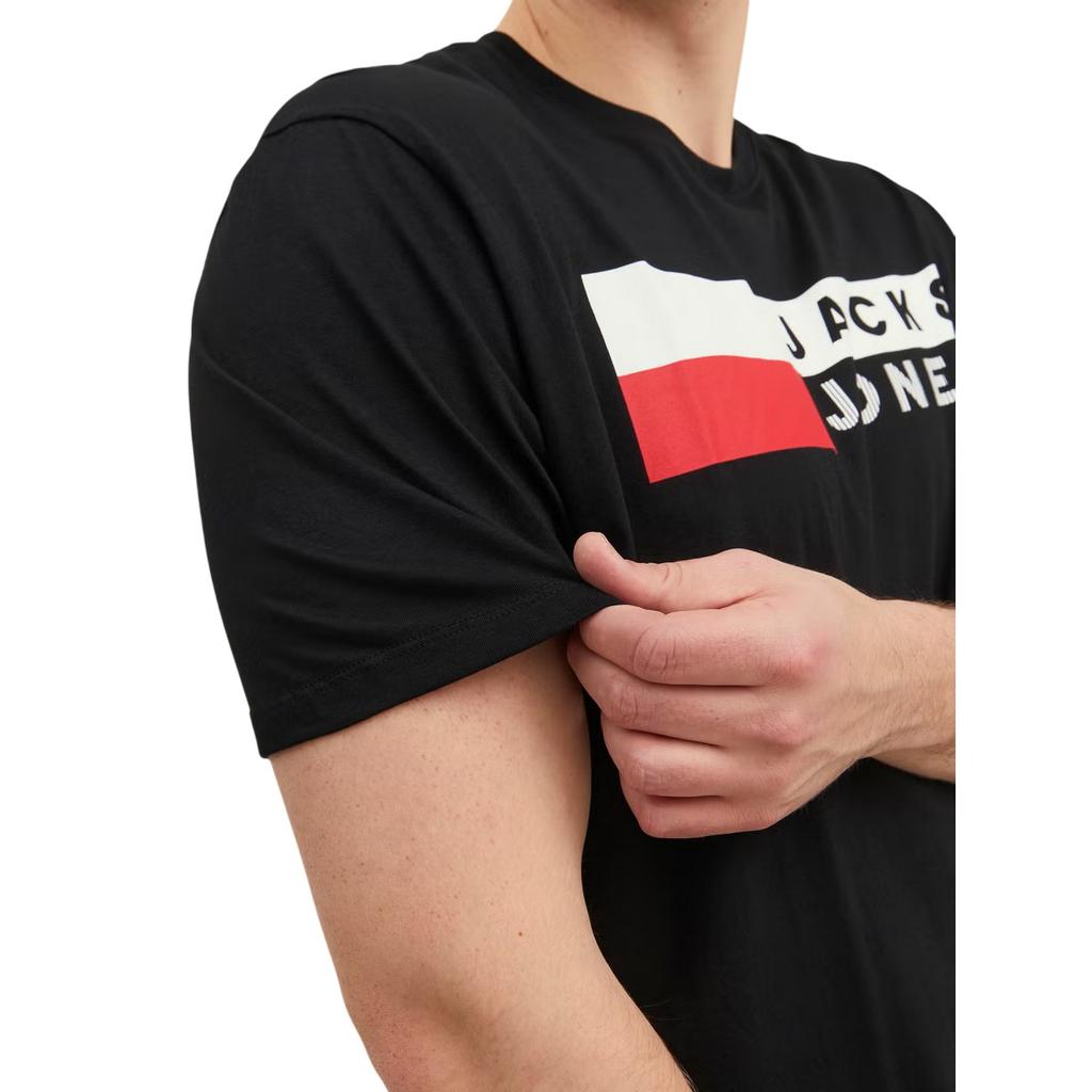 Jack And Jones Mens Logo Plus Short-Sleeved T-Shirt