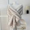 Soft Shawl Winter Scarf Warm Plush Shawl For Women Men Lightweight Polyester Cold Weather Accessory