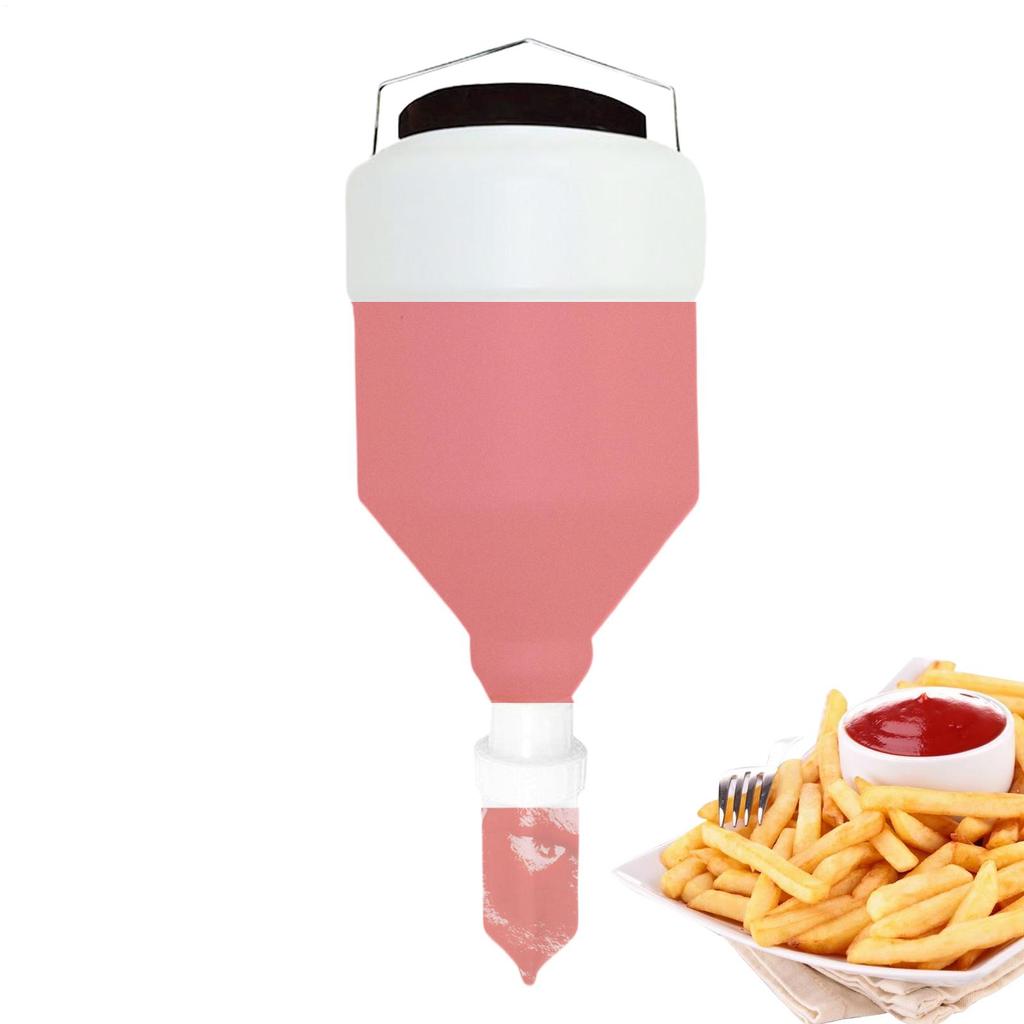 5.5L Sauce Bottle Squeeze Bottle Hanging Sauce Dispenser Refillable Leakproof Bottle Container Sauces Squeeze Bottles