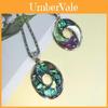 Shell Inlay Geometric Pendant Necklace With Diy Charm For Fashion Enthusiasts