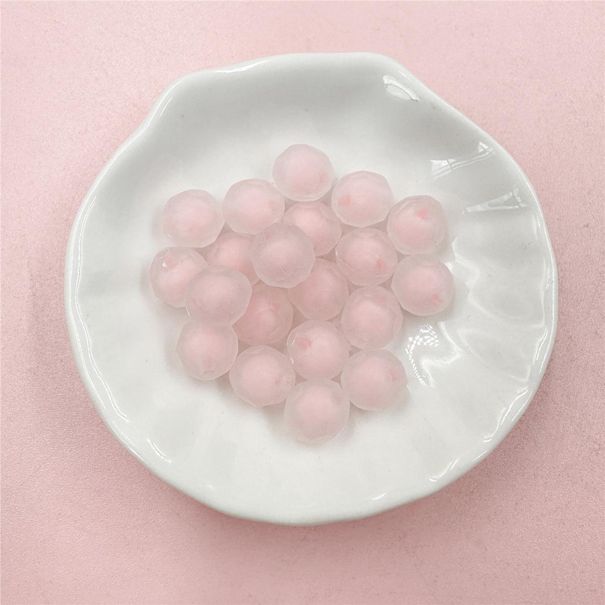 

Акрил 20 шт. для браслетов, матовые свободные бусины, круглое ожерелье, сделай сам, мода для брелока, ювелирные аксессуары, изготовление ювелирных изделий 9*9,6 мм, аксессуары розовый