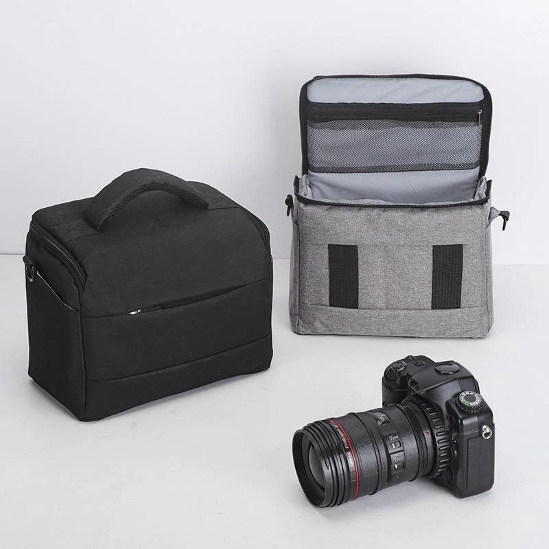 Water Resistant Camera Bag Shockproof Padded Interior Adjustable Shoulder Strap For Outdoor Photography Hiking Travel