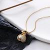 Fashionable Heart Titanium Steel Necklace: Women's Clavicle Chain, Hip Hop Style, Niche Design.