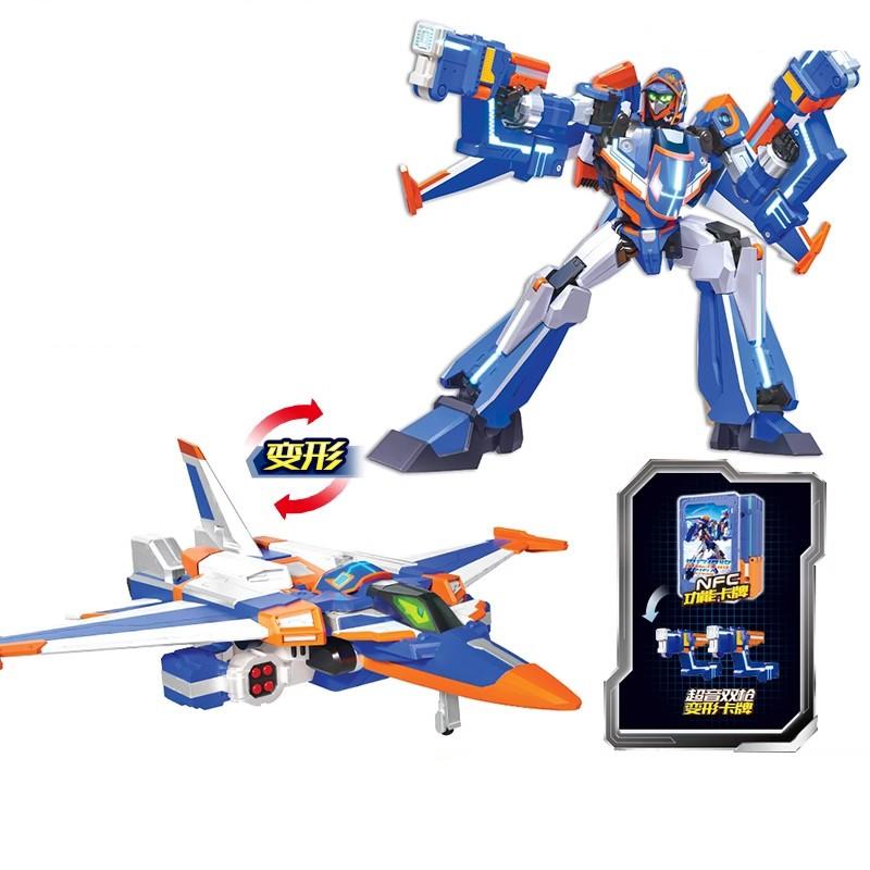 2026Metal Cardbot S BLUE COP TRINITY Drilling Vehicle Transform Combined Robot Action Figures Toys Car Card Animation Model Gift