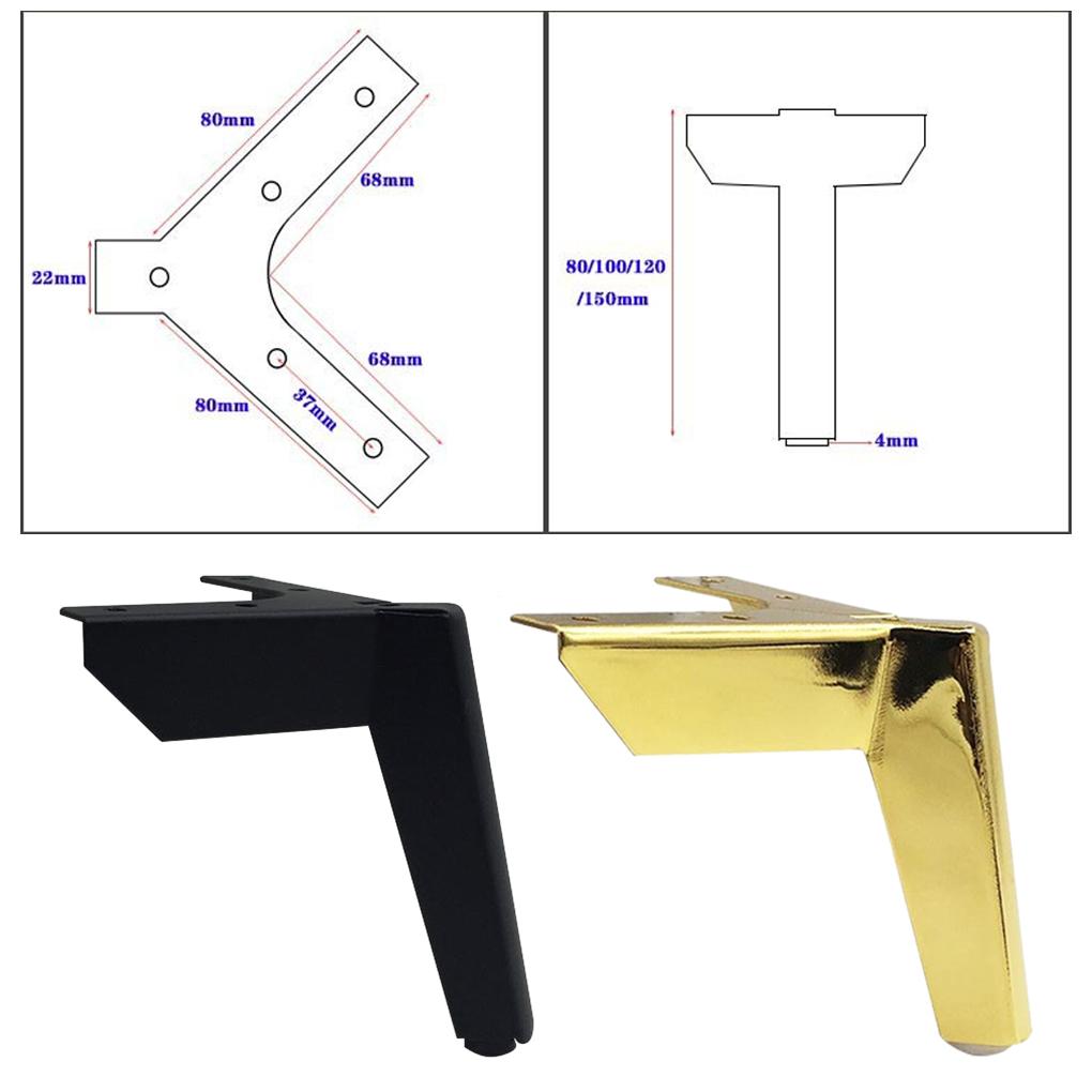 4pieces Easy-to-install Metal Furniture Legs For Easy Replacement Furniture Accessories Chair