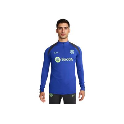 Dri-Fit FW24 Strike Third FC Barcelona Series Outdoor Casual Sports Pullover Long Sleeve Football Shirt Men Tops Blue FQ2620-418