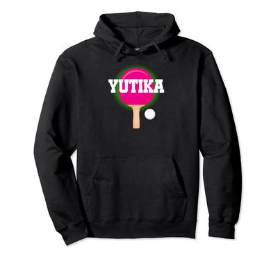 Yutika Name Mädchen Tischtennis Ping Pong Spiel Schläger Sport Hoodie
