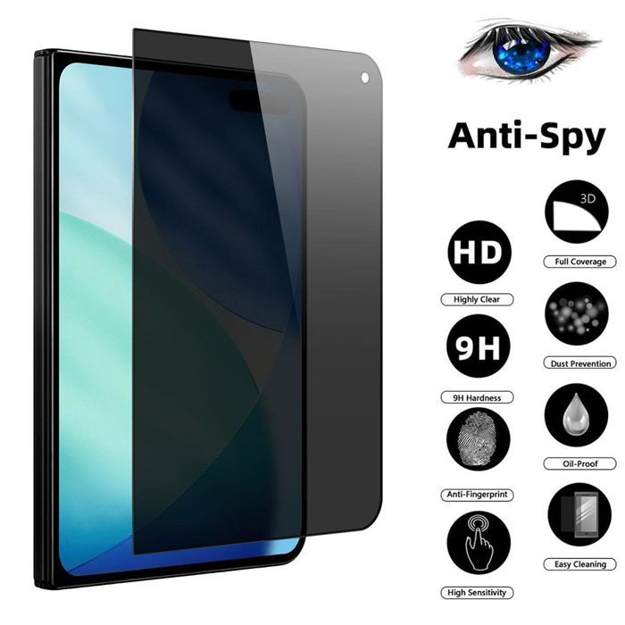 4x Verre Trempé pour iPhone Duo, Vitre Protection Anti-Espion Rigide Dureté 9H