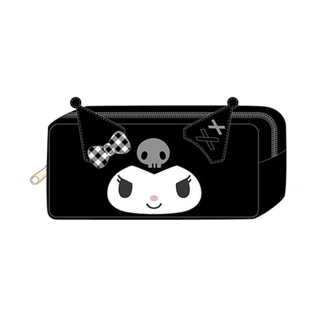 K Company My Melody Kuromi Gingham Check Square Pouch Kuromi & (Matching Series) MKO-SP-KU H80×W180×D50mm