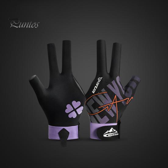 1Pc Billiards Glove Stretch Breathable Anti-slip Sweat-absorbing Men Women Left Hand Snooker Cue Sport 3-Finger Glove Billiards Accessories
