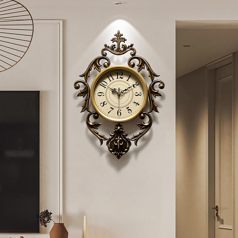 Living Room Digital Wall Watch Aesthetic Vintage Metal Wall Art Design Wall Clocks Creative Silent Horloge Room Decorations