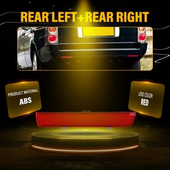 2X Rear Bumper Reflector Lights Cover For Land Rover Range Rover L322 2003-12 EA