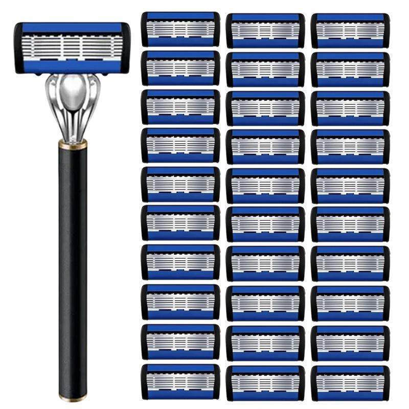 Razor Classic 6 Layer Safety Razor for Mens Shaving&Womens Hair Removal Shaving Blades Manual Shaver