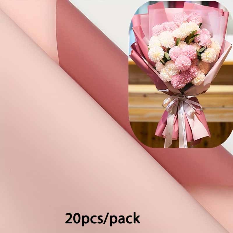 

20 шт. Двусторонняя цветная водонепроницаемая оберточная бумага для цветов, флористические материалы для букетов, упаковка для подарочных коробок, 22,8 * 22,8 дюйма