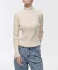 MUSINSA STANDARD WOMAN Ribbed Slim Knit Zip-Up [Cream]