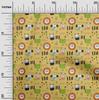 oneOone Cotton Flex Brown Fabric Kids Animal Quilting Supplies Print Sewing Fabric by The Yard 40 Inch