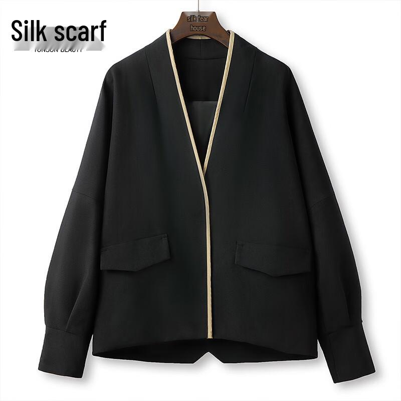 

Women s V-Neck Color Block Loose Cardigan 2XL