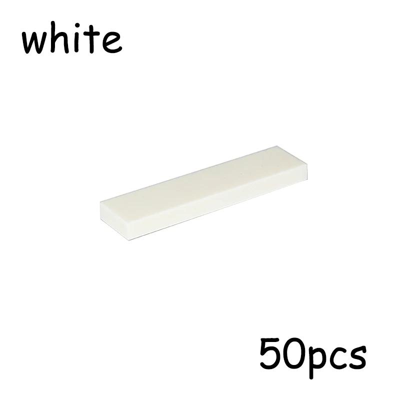 50PCS MOC Assemble Particles 2431 Size 1x4 Bricks Flat Tile Smooth 1*4 Building Blocks DIY Educational Creative Toy for Kids