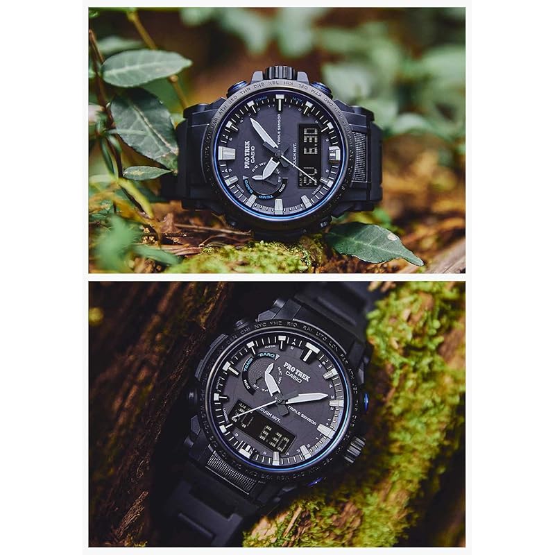 Casio Pro Trek Watch [Official Japanese Product] Climber Line Radio-Controlled Solar Watch Made with Biomass Plastic PRW-61FC-1JF Men's Black