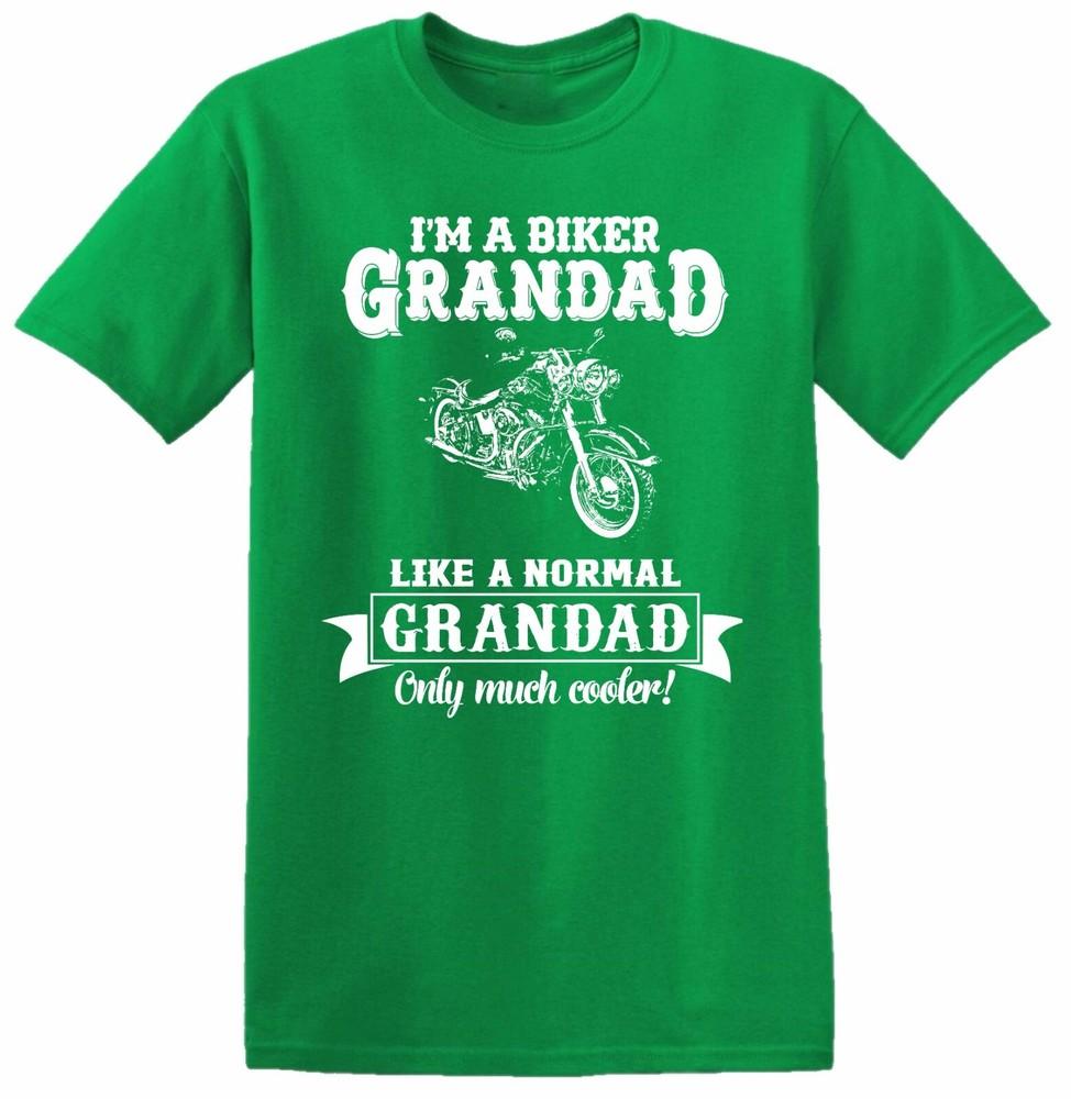 Im A Biker Grandad Like A Normal Grandad T Shirt Motorbike Bike Birthday Top Te S