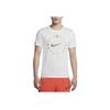 Nike Metallic Gold Logo Dri-Fit Basketball Short Sleeve T-Shirt Men Tops White 913343-100