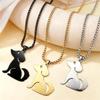 Stylish Stainless Steel Fox Pendant Necklace - Versatile, Non-Fading, European and American Inspired Design