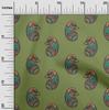 oneOone Cotton Flex Fabric Paisley Block Printed Craft Fabric BTY 40 Inch