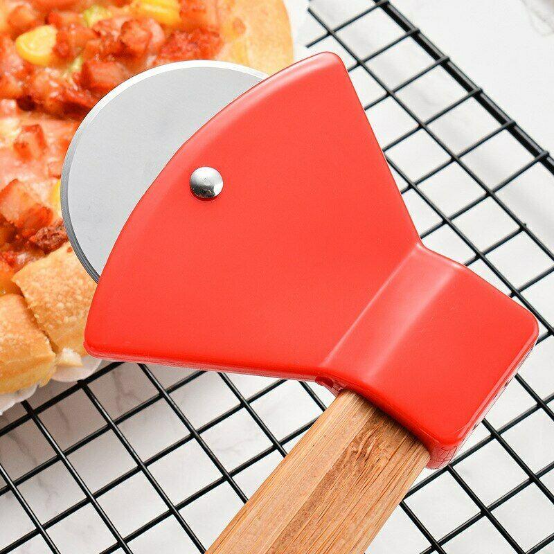 Personalised Bamboo Hand Pizza Cutter Christmas Gift Idea for Mum Her Him Man