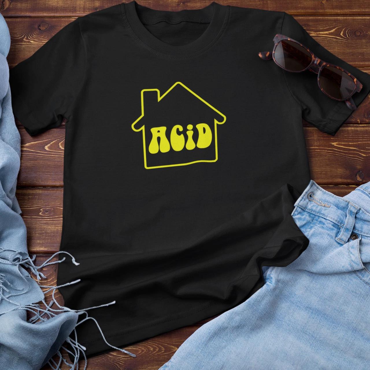 ACID HOUSE T-Shirt (Rave 24hr Party Free Jungle 1980s 303 808 Dance Music EDM) 3XL