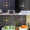 Wanduhr DIY Uhr Zuhause Moderne Dekoration 3D Kristallspiegel Kunst Aufkleber Abziehbilder