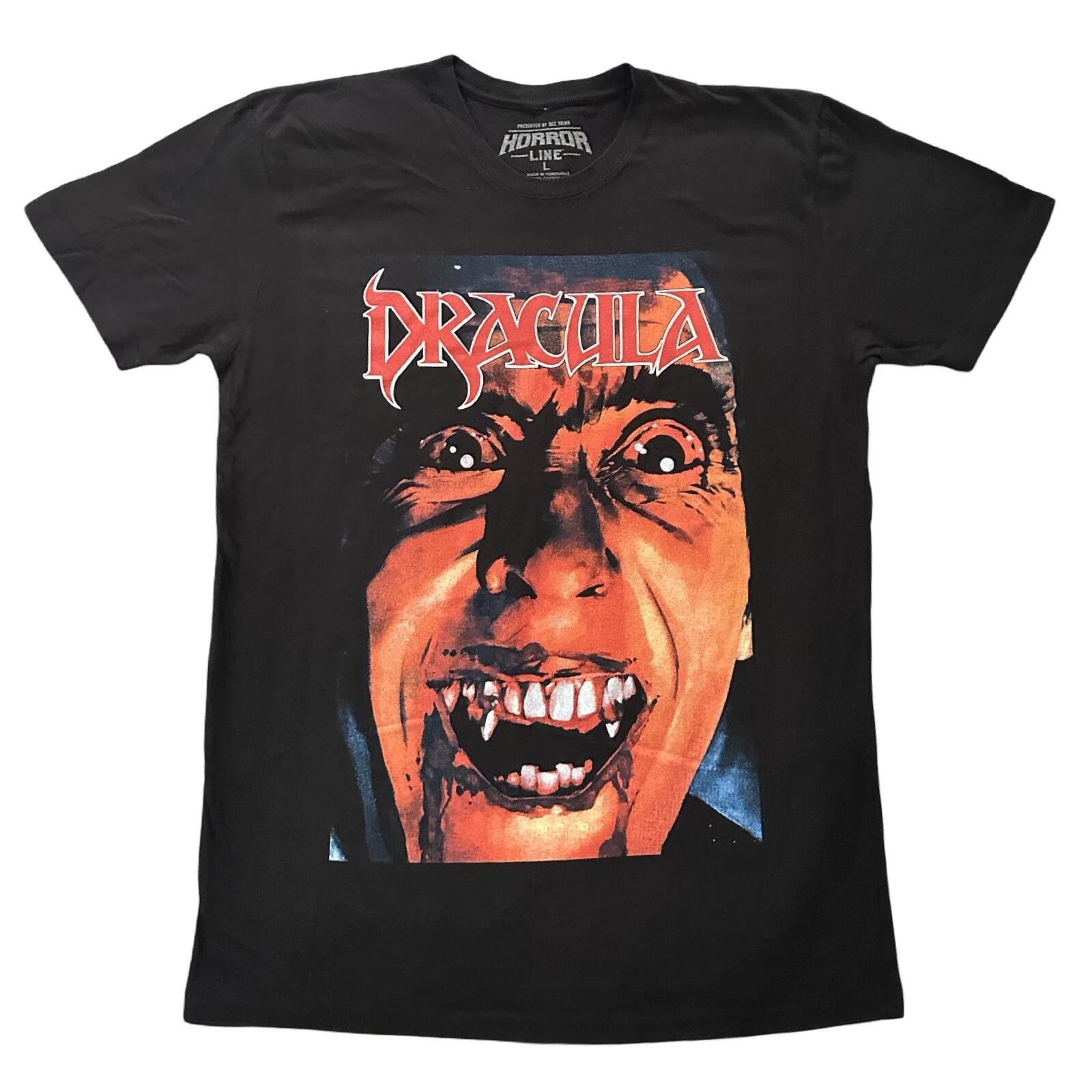 

Dracula Shirt Mens Sz L 1970s Horror Movie T-Shirt Goth Tshirt S