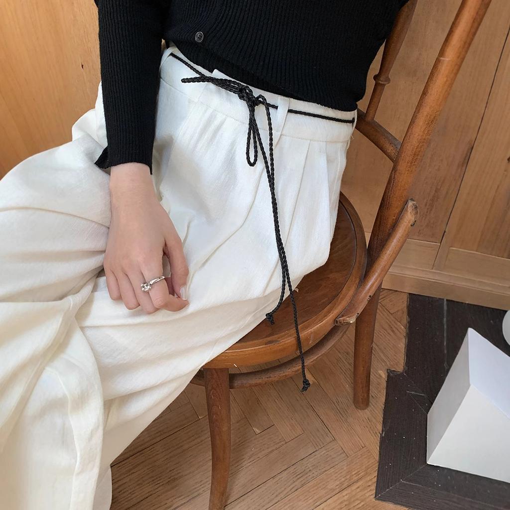High-waisted Straight Casual Pants for Women's Spring and Summer New Korean Version Lazy Loose and Thin Floor-mopping Wide-leg Trousers