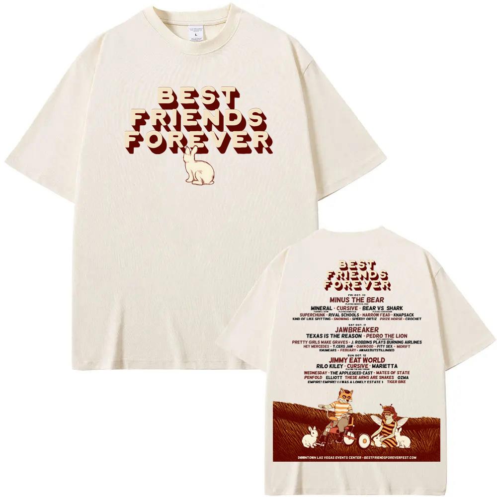Best Friends Forever 2025 T Shirt Short Sleeve Fashion Round Neck Tee-shirt 100%Cotton Soft Tshirt Summer Tops
