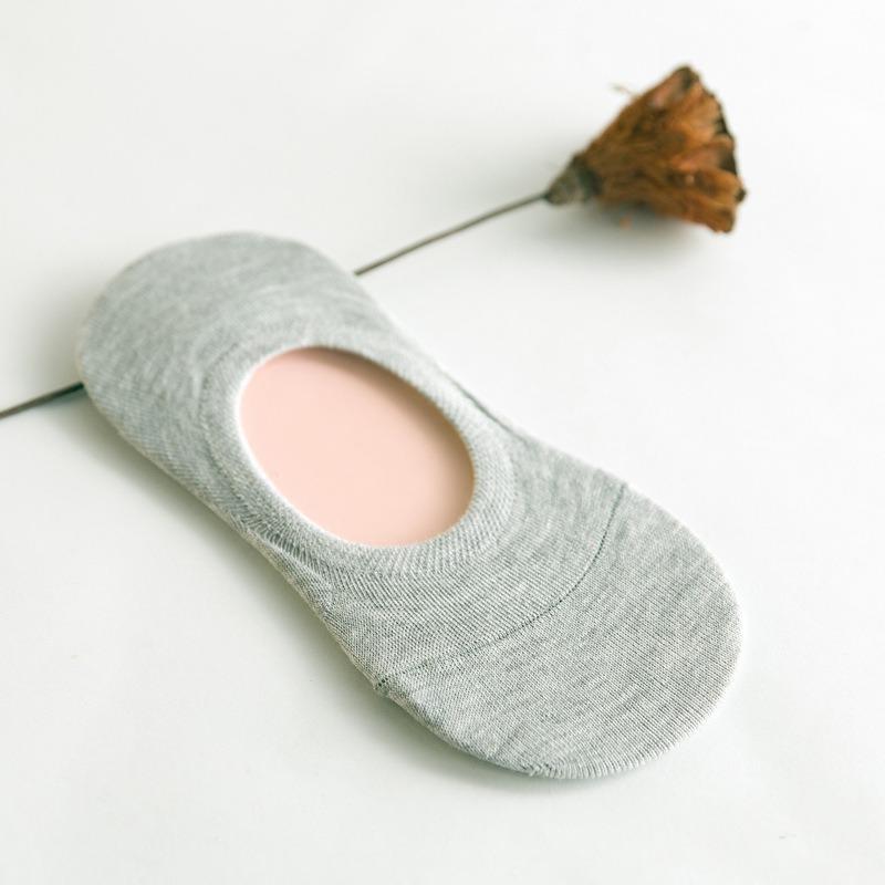 Women's Summer Candy Color Silicone Light Mouth Solid Color Invisible Boat Socks