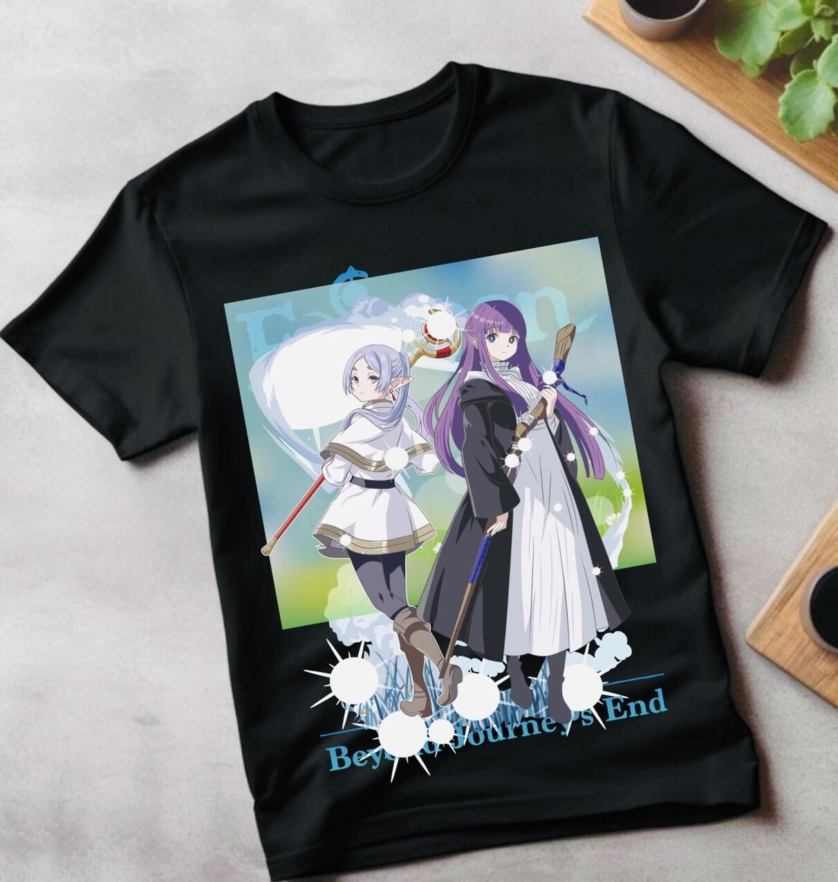 

Frieren T-Shirt Mens Womens Tees Top Beyond Journey s End Fern Stark Sleeve Unisex Shirt All Size 3XL