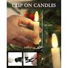 20 PCS Christmas Tree Candles Lights Flickering,Clip on Candle Battery Operated Taper Candle Stick with Timer,Mini Flameless Candles for Wreath