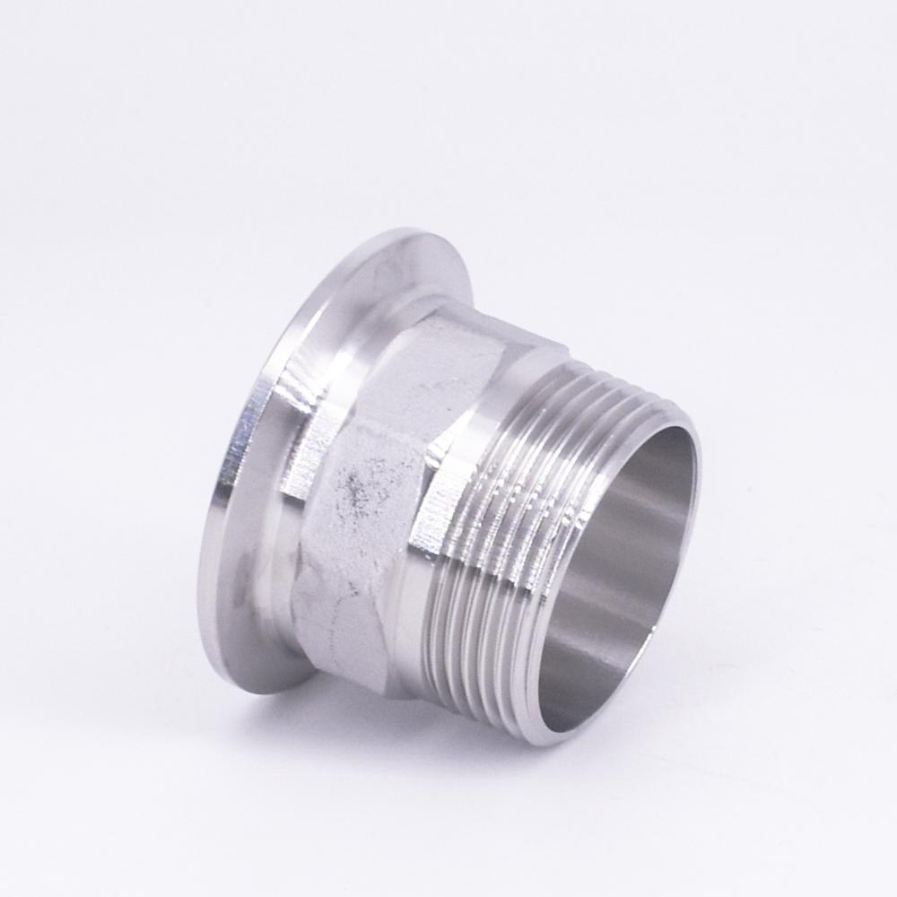 1/2" 3/4" 1" 1-1/4" 1-1/2" 2" BSPT Male 1.5" 2" 2.5" Tri Clamp Hex Nut Coupler SUS304 Stainless Sanitary Connector Homebrew