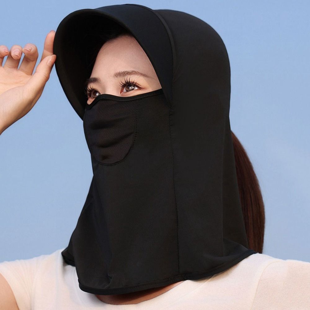 Dustproof Ice Silk Mask UV Protection UV Protection Veil Thin Sunscreen Face Cover  Riding