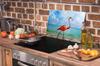 GLAS-KOCHFELDSCHUTZPLATTE 70x52 FLAMINGO