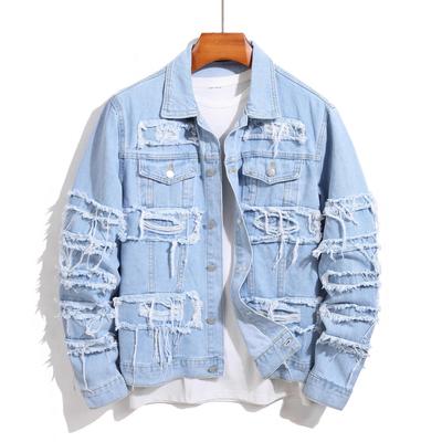 Męska kurtka jeansowa Slim Fit Ripped