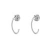 S999 Sterling Silver Zirconia Diamond Ear Hooks for Women – Elegant, Lightweight, High-End Ear Cartilage Studs with Sophisticated Design