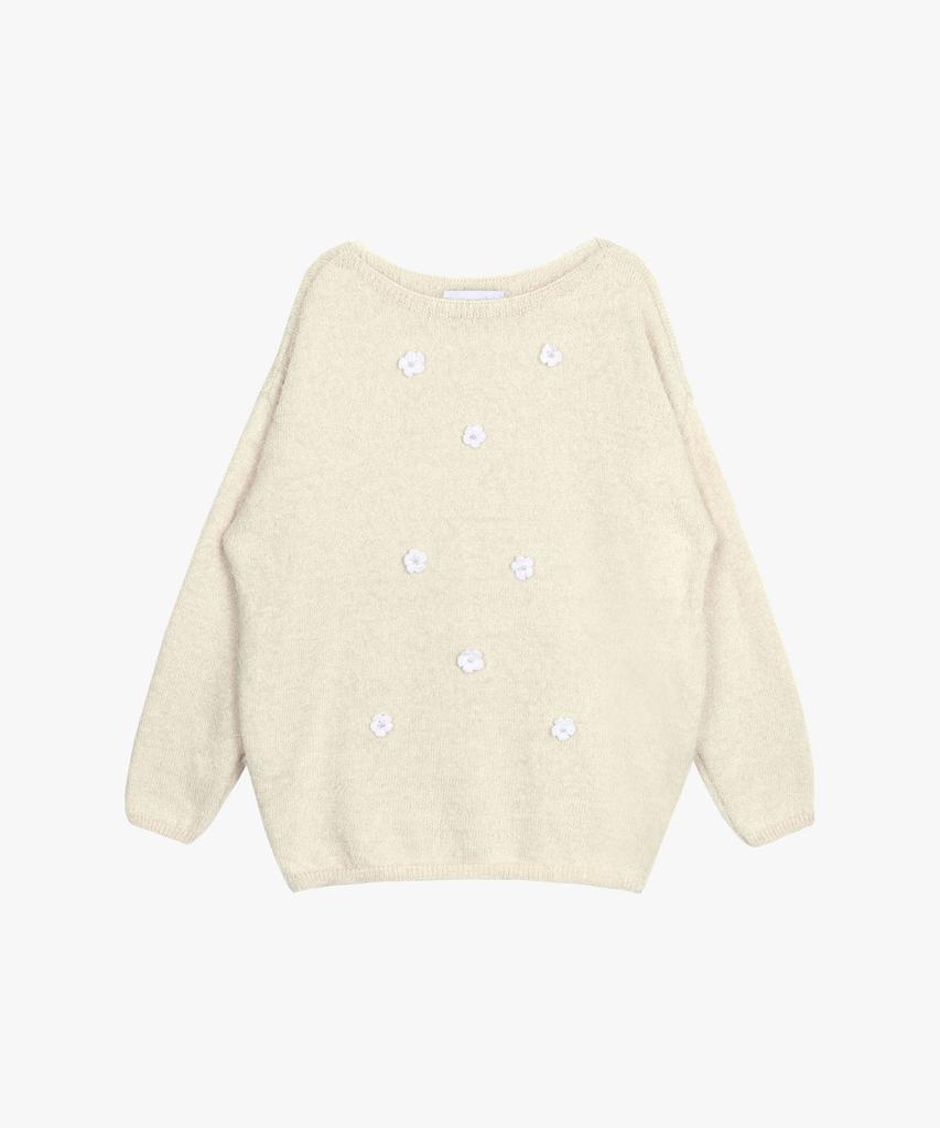 PINK PINEAPPLE Floral Garden Knit_Ivory