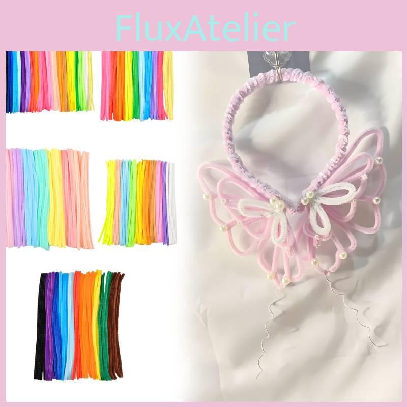 Colored Plush Twisting Rod Diy Simulation Strips Folding Rod Flowers Toy Kid