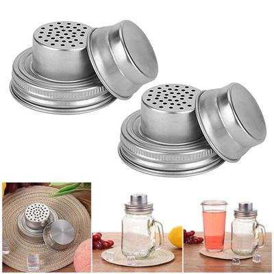 Wieczka do słoików Mason ze stali nierdzewnej, nakładki do przypraw, do przechowywania cukru, soli, pieprzu, narzędzie barmańskie do mieszania koktajli, do gotowania w kuchni