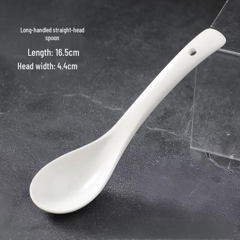 Miyao Ceramic Pure White Small Soup Spoons